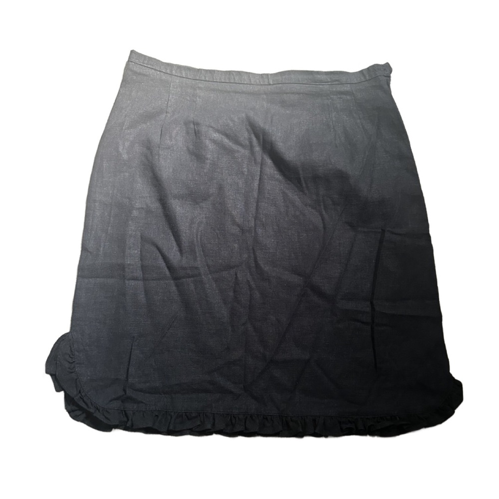 Elegant Black Women's Skirt Linen Vintage Collin Creek Size 12